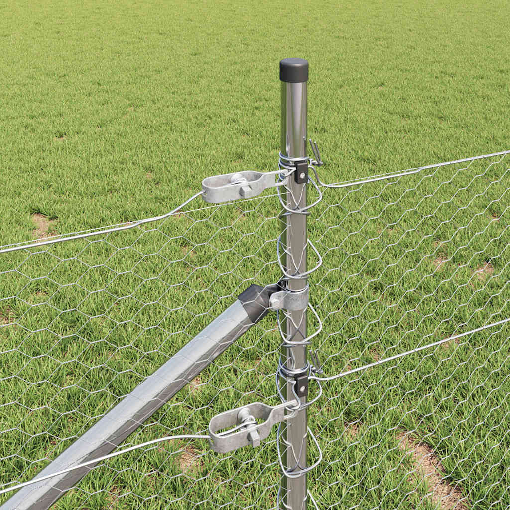 vidaXL Εξαγωνικός Φράχτης 0.4 x 25 m Γαλβανισμένος Χάλυβας