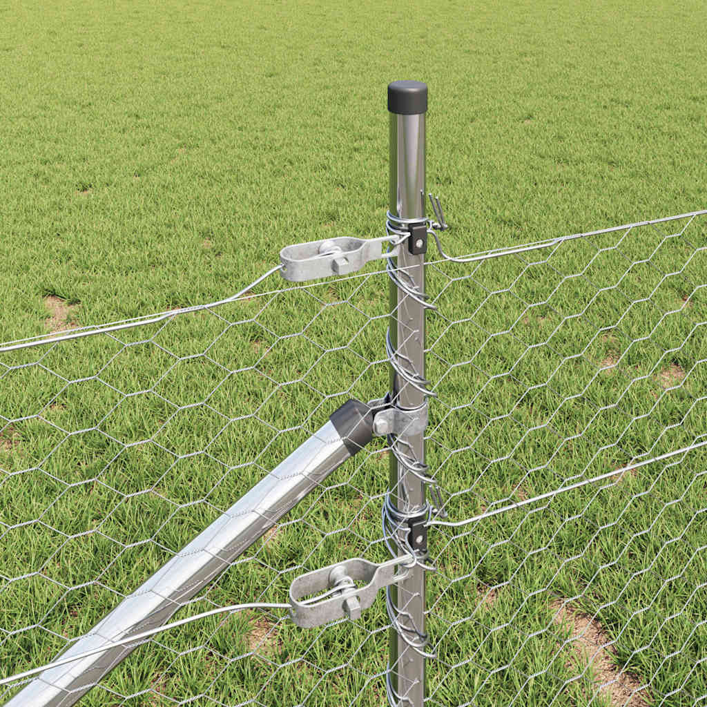 vidaXL Εξάγωνος Φράχτης 0.4x25 m Γαλβανισμένο Ατσάλι