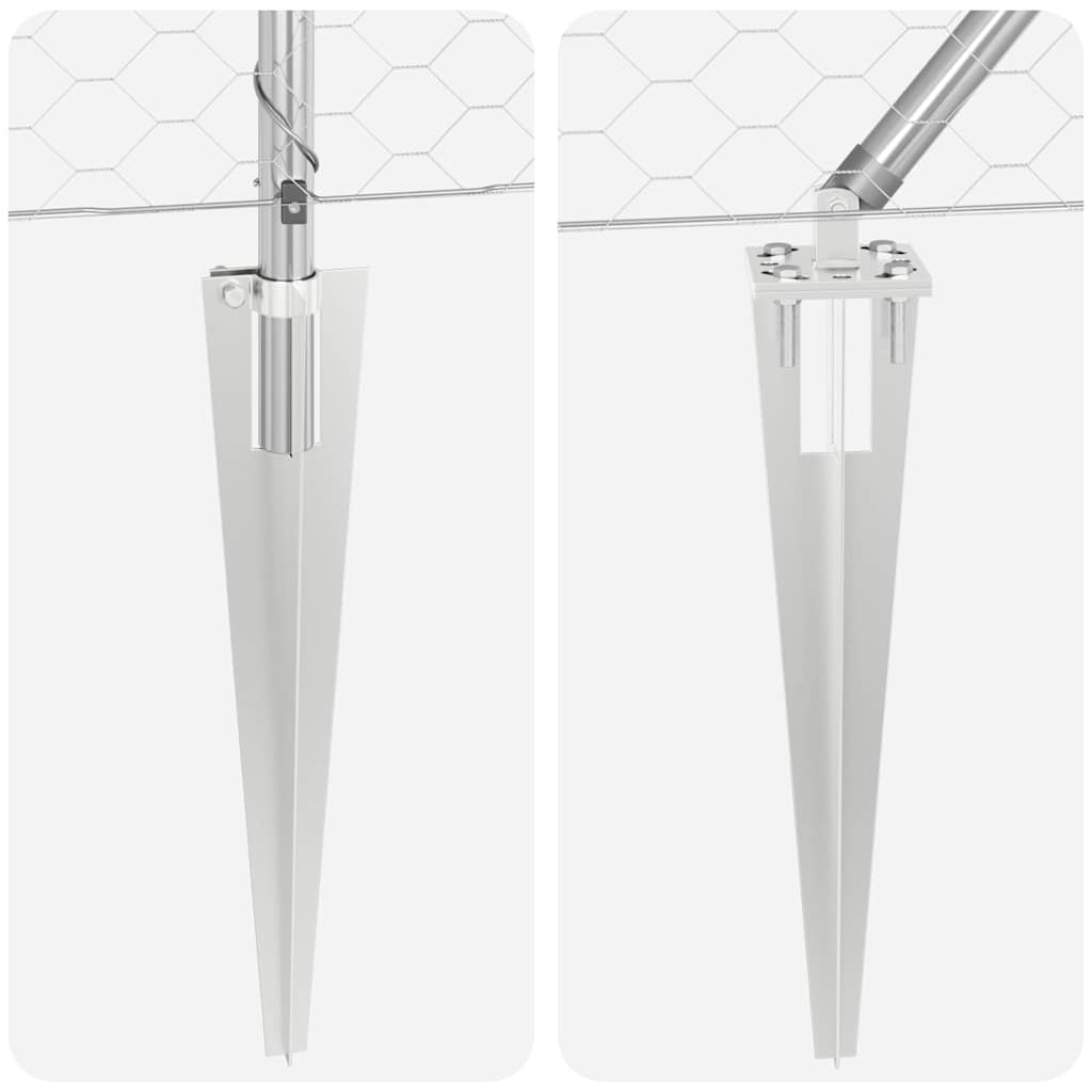 vidaXL Hexagon Fence 0.4x25 m Γαλβανισμένο Ατσάλι