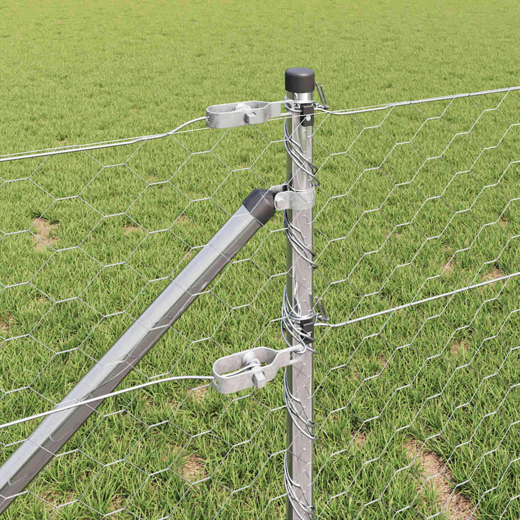 vidaXL Φράκτης Εξάγωνος 0.6x25 μ Γαλβανισμένος Χάλυβας