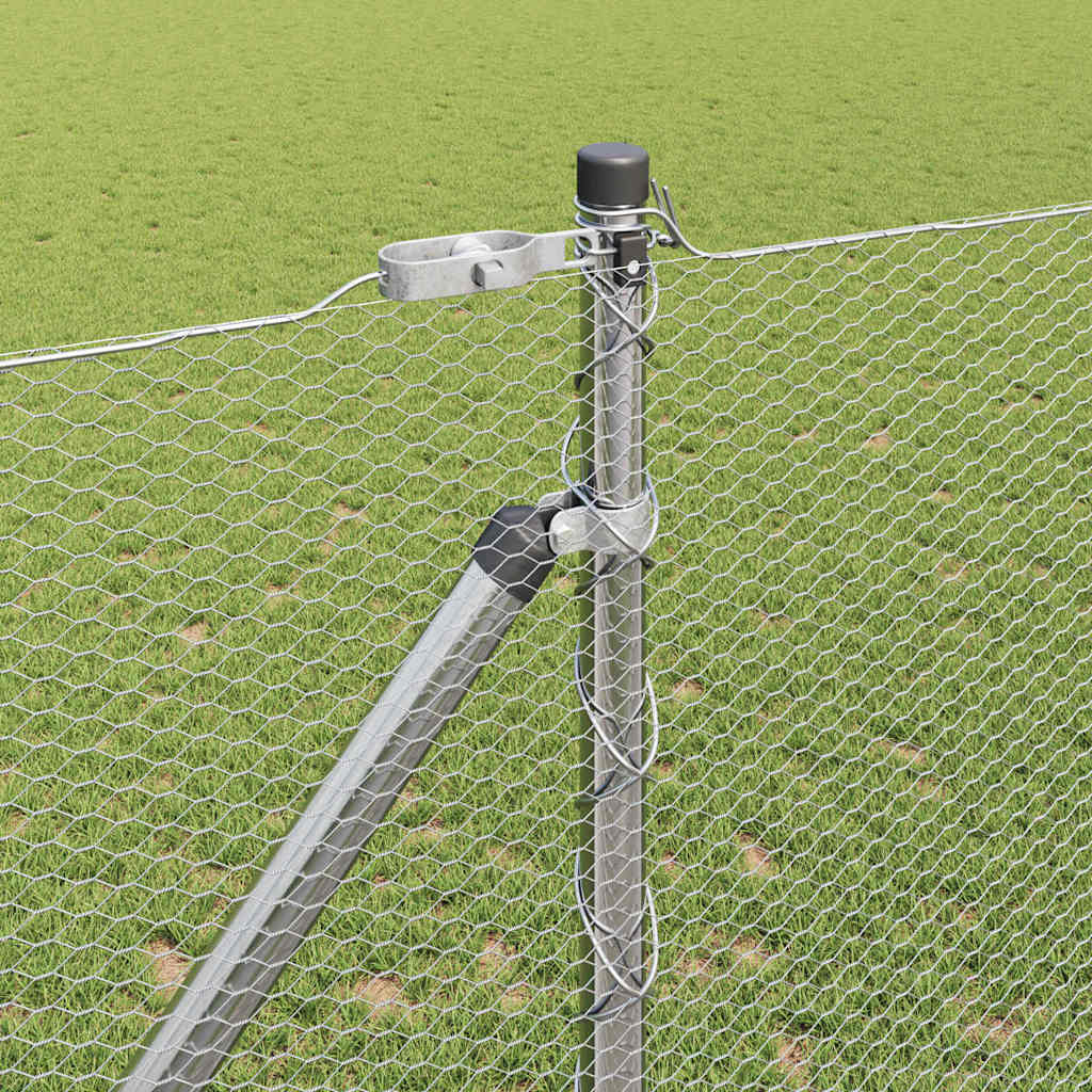 vidaXL Σετ Φραχτών Σετ 2 Γαλβανισμένος χάλυβας 25 μέτρα Ανθεκτικό