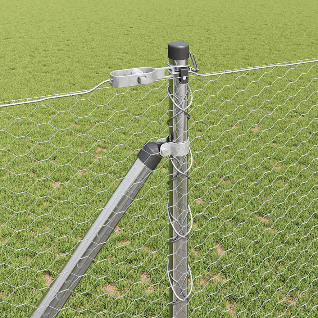 Εξάγωνος Φράχτης vidaXL 1.4x25 μ Γαλβανισμένο Ατσάλι