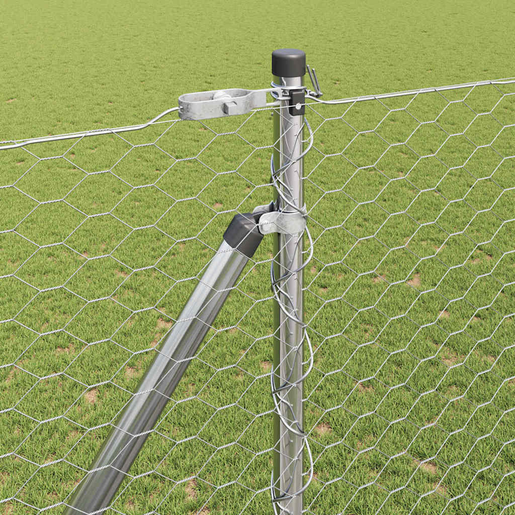 vidaXL Σετ Περίφραξης Σετ 2 Γαλβανισμένο ατσάλι 25 x 1.5 μ. Ανθεκτικό