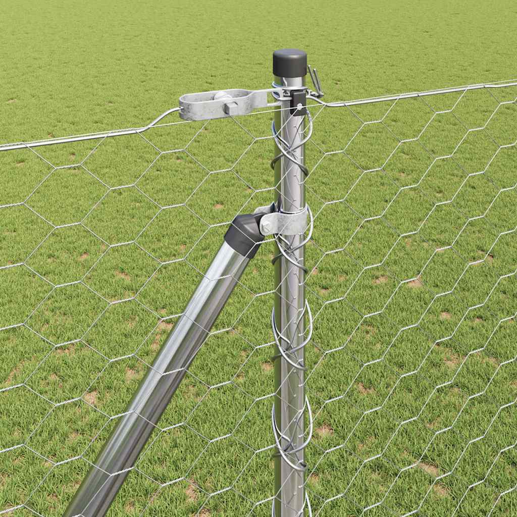 vidaXL Σετ Περιφράξεων Σετ 2 Γαλβανισμένο Ατσάλι 25 x 1.5 μ Ανθεκτικό