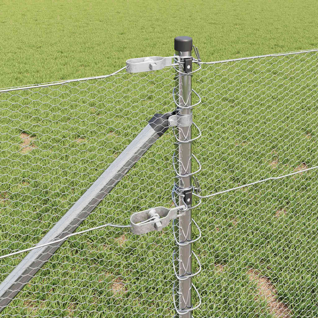 vidaXL Πολύγωνη Περίφραξη 0.6x50 μ Γαλβανισμένος Χάλυβας