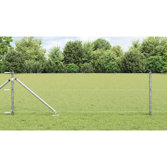 vidaXL Hexagon Fence 0.6x50 m Γαλβανισμένος Χάλυβας