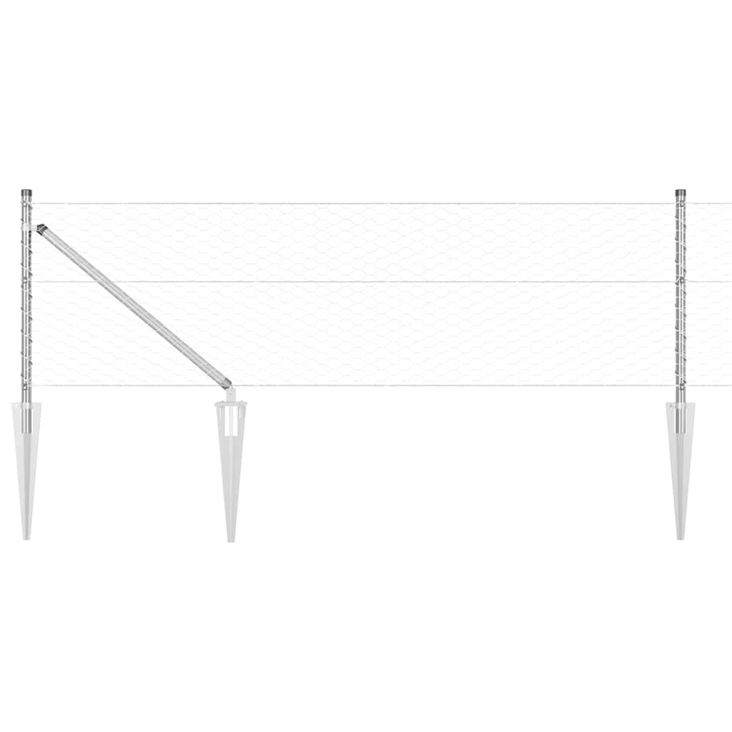 vidaXL Εξαγωνικός Φράχτης 0.6x50 μ Γαλβανισμένος Χάλυβας