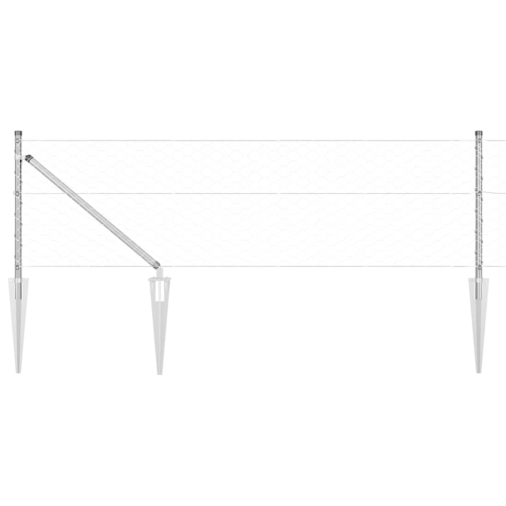 vidaXL Εξαγωνικός Φράχτης 0.6x50 m Γαλβανισμένο Ατσάλι