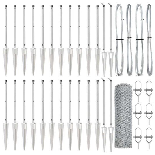 vidaXL Εξάγωνη Περίφραξη 0.8x50 μ Γαλβανισμένο Ατσάλι