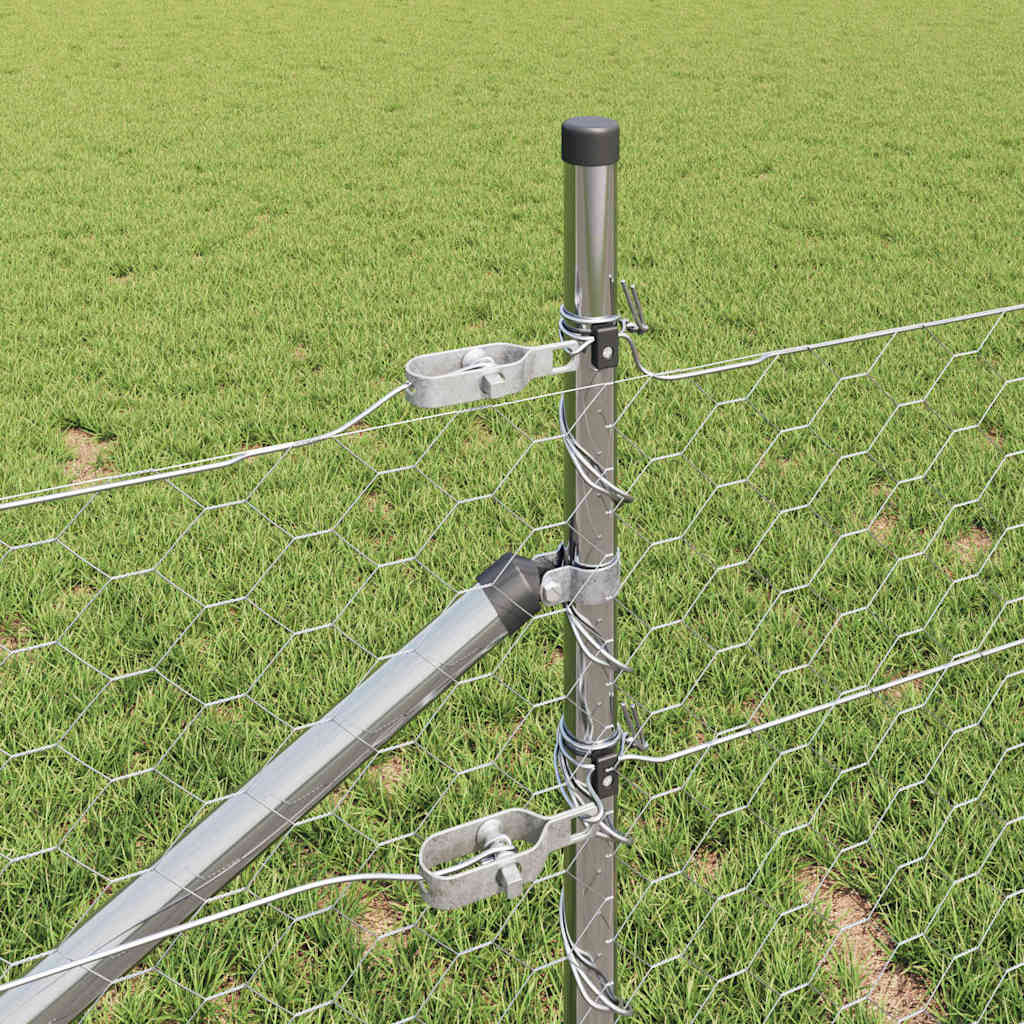 vidaXL Εξάγωνη Περίφραξη 0.8x50 μ Γαλβανισμένος Χάλυβας
