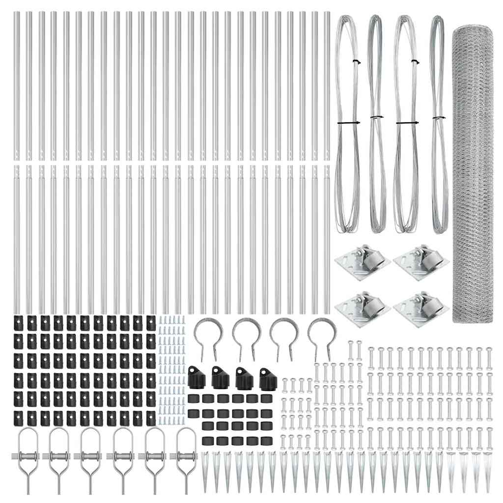 vidaXL Πολυγωνικός Φράχτης 1.2x50 μ Γαλβανισμένο Ατσάλι