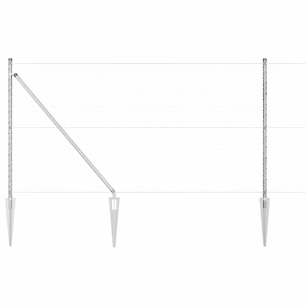 Φράχτης Hexagon vidaXL 1.2x50 μ Γαλβανισμένο Ατσάλι