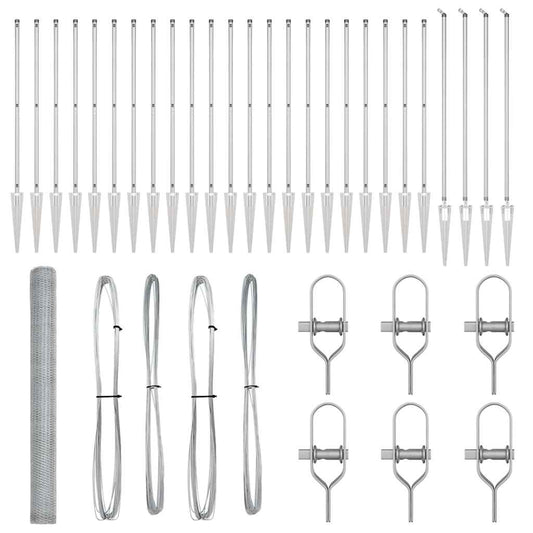 vidaXL Hexagon Fence 1.5x50 μ Γαλβανισμένος Χάλυβας