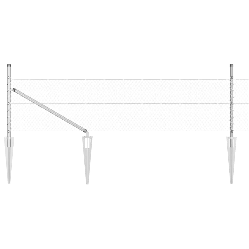 vidaXL Hexagon Fence 0.4x100 μ Γαλβανισμένο Ατσάλι