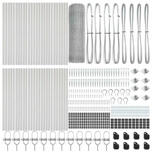 Φράχτης vidaXL Εξάγωνος 0.6x100 μ Γαλβανισμένο Ατσάλι