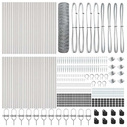vidaXL Φράχτης Εξαγωνικού Σχήματος 0.8x100 μ Γαλβανισμένο Ατσάλι