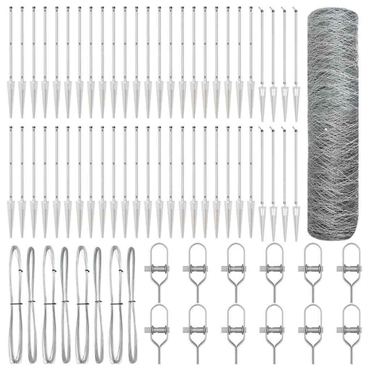 Φράκτης vidaXL 0,8x100 μ Γαλβανισμένος Χάλυβας