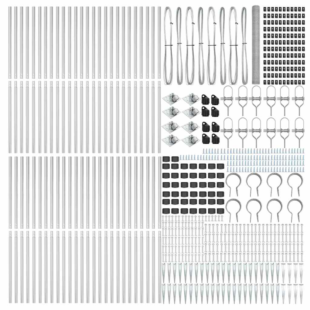 Φράχτης vidaXL Εξαγωνικός 1.5x100 μ Γαλβανισμένος Χάλυβας