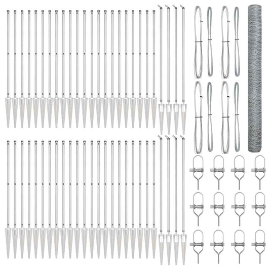 vidaXL Εξαγωνικός Φράκτης 1.5x100 μ Γαλβανισμένο Ατσάλι