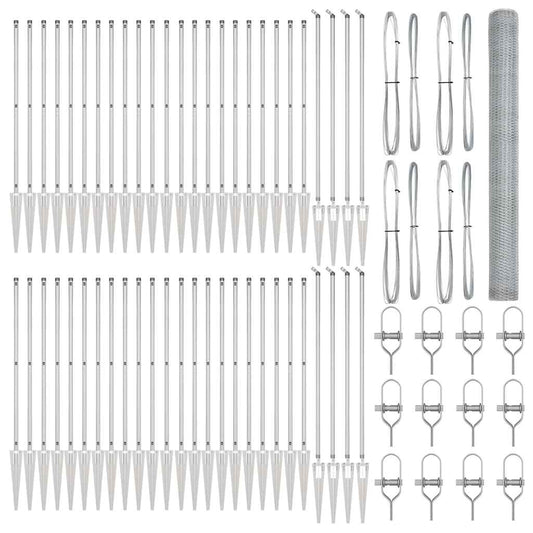 vidaXL Hexagon Φράχτης 1.6x100 μ Γαλβανισμένος Χάλυβας