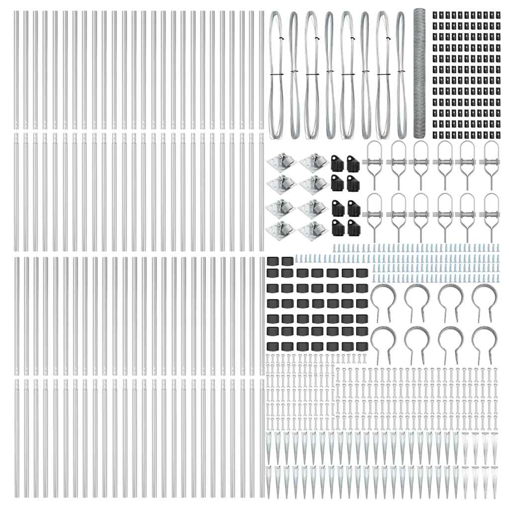 vidaXL Φράκτης Εξαγωνικός 1.6x100 μ. Γαλβανισμένο Ατσάλι