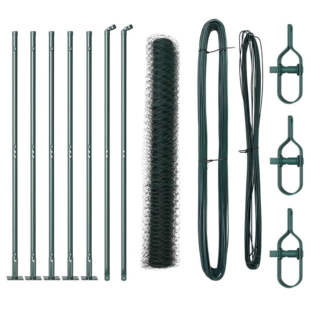 vidaXL Περίφραξη Εξαγωνικού Σχήματος Πράσινη 1,2x10 μ Ατσάλι