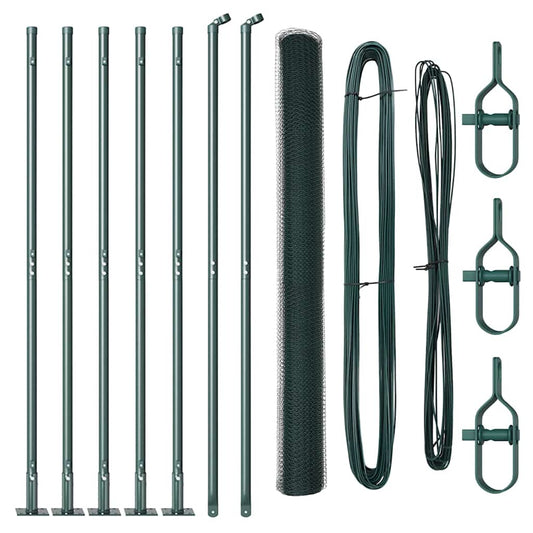 vidaXL Εξαγωνικός Φράχτης Πράσινος 1.5x10 m Χάλυβας