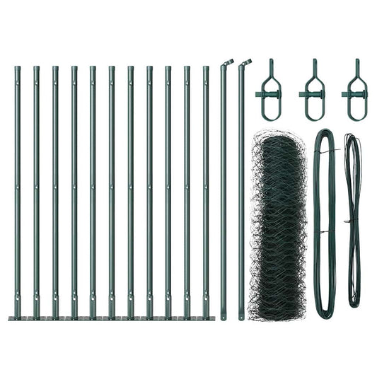 vidaXL Hexagon Fence Πράσινη 0.4x25 m Χάλυβας