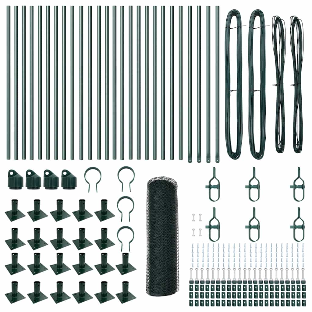 περίφραξη εξαγώνου vidaXL Πράσινο 0,8x50 μ Χάλυβας