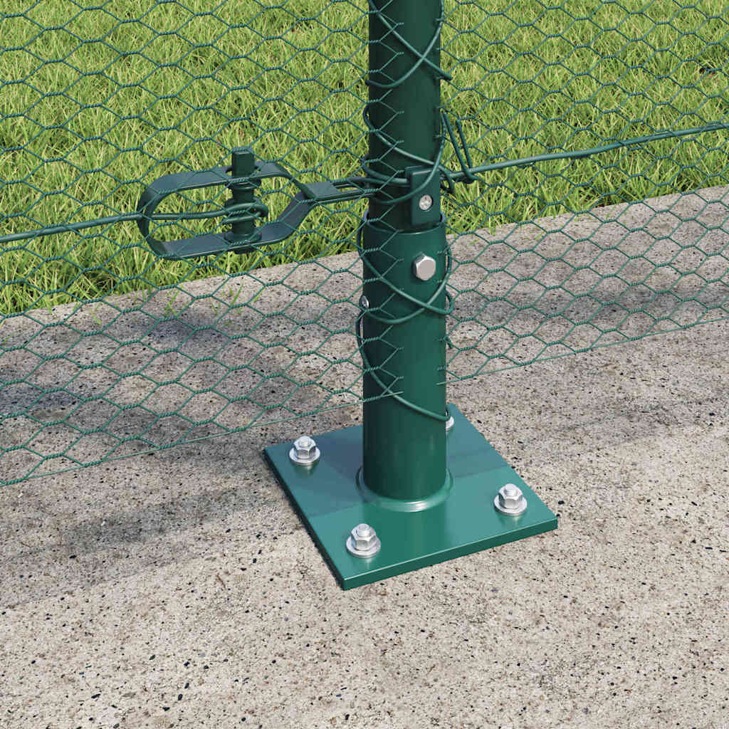 vidaXL Εξαγωνικός Φράχτης Πράσινος 1.2x50 μ Ατσάλι