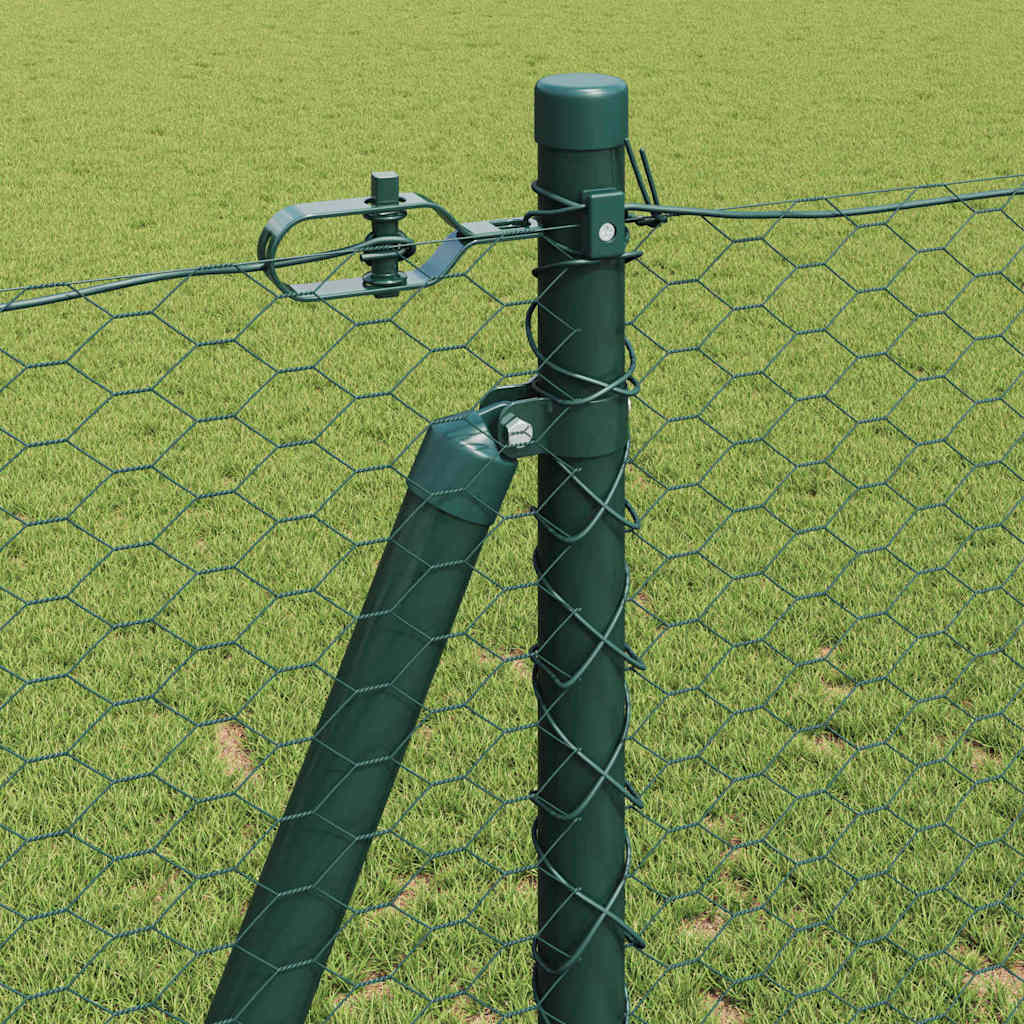 Πράσινος Εξάγωνος Φράκτης vidaXL 1.2x50 μ Ατσάλι