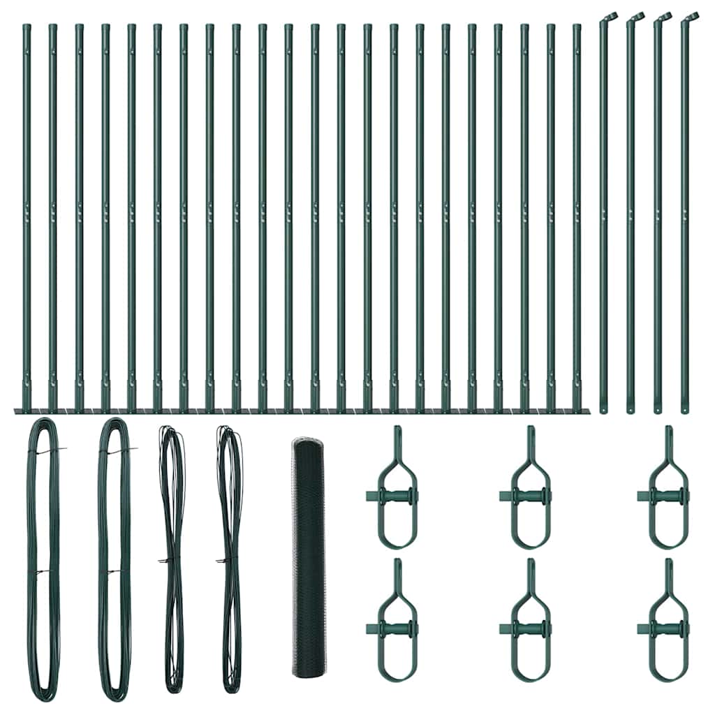 Πράσινος Εξάγωνος Φράκτης vidaXL 1.2x50 μ Ατσάλι