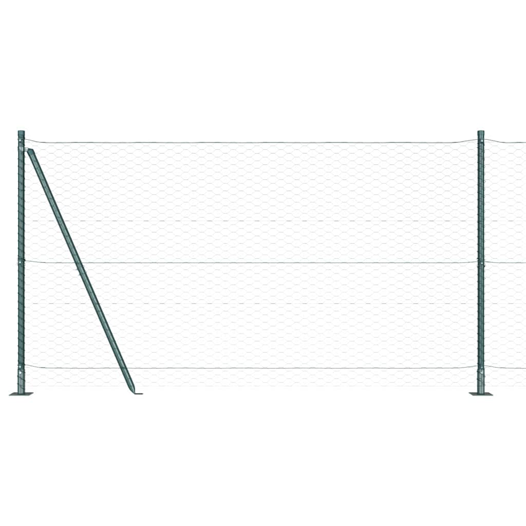 Φράκτης εξάγωνος vidaXL Πράσινος 1.2x50 μ Χάλυβας