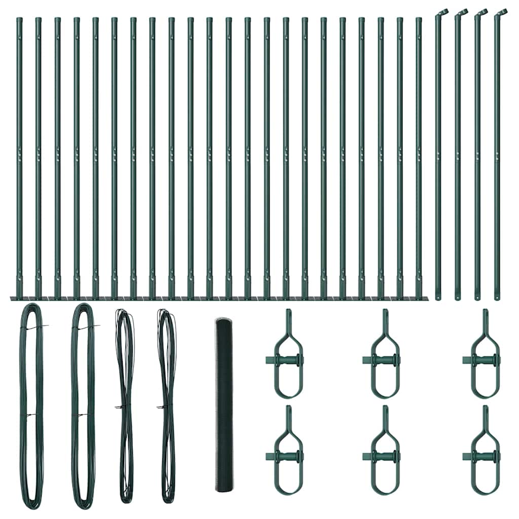 vidaXL Εξαγωνικός Φράκτης Πράσινος 1.4x50 m Ατσάλι