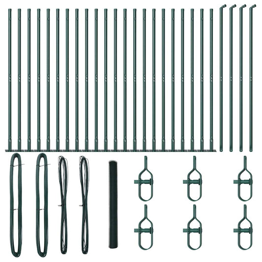 vidaXL Εξαγωνικός Φράκτης Πράσινος 1.4x50 m Ατσάλι