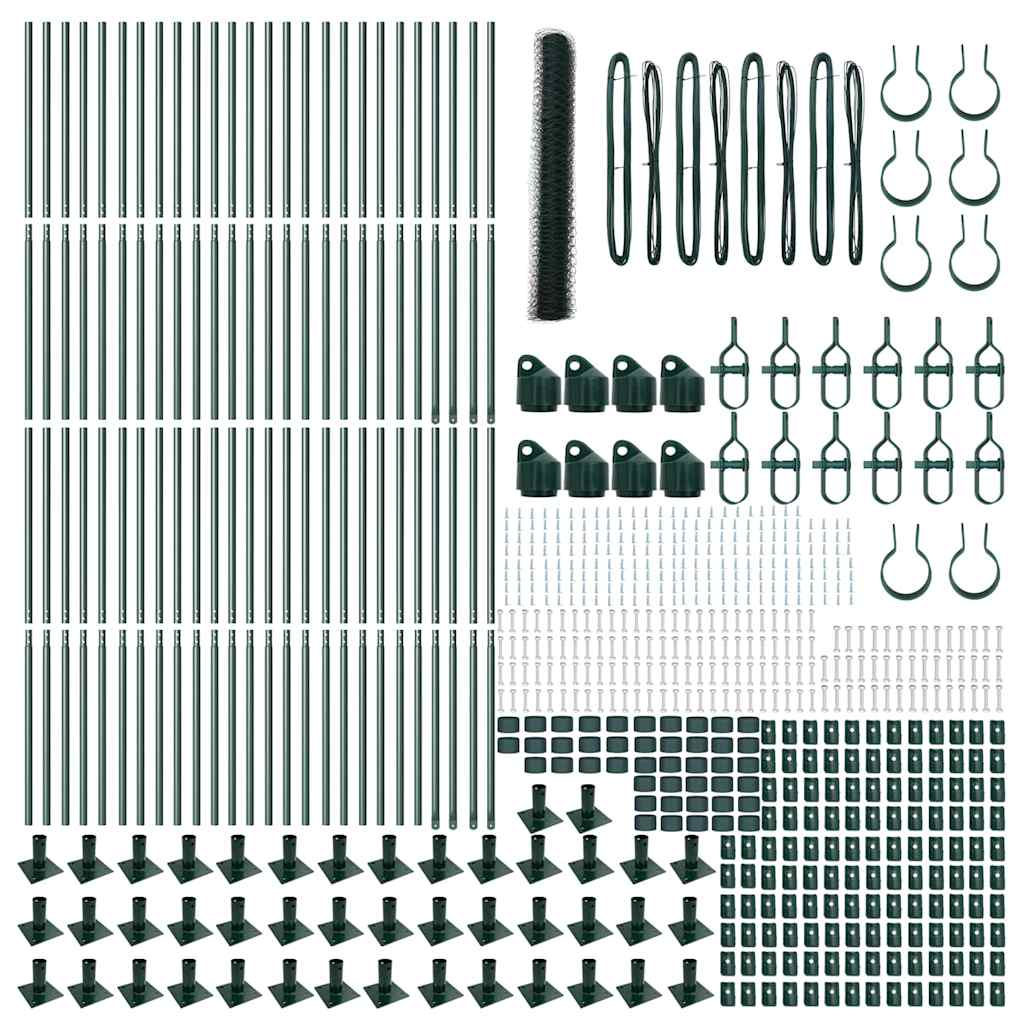 Φράκτης vidaXL Εξωτερικού Χώρου Πράσινος 1,2x100 m Χάλυβας