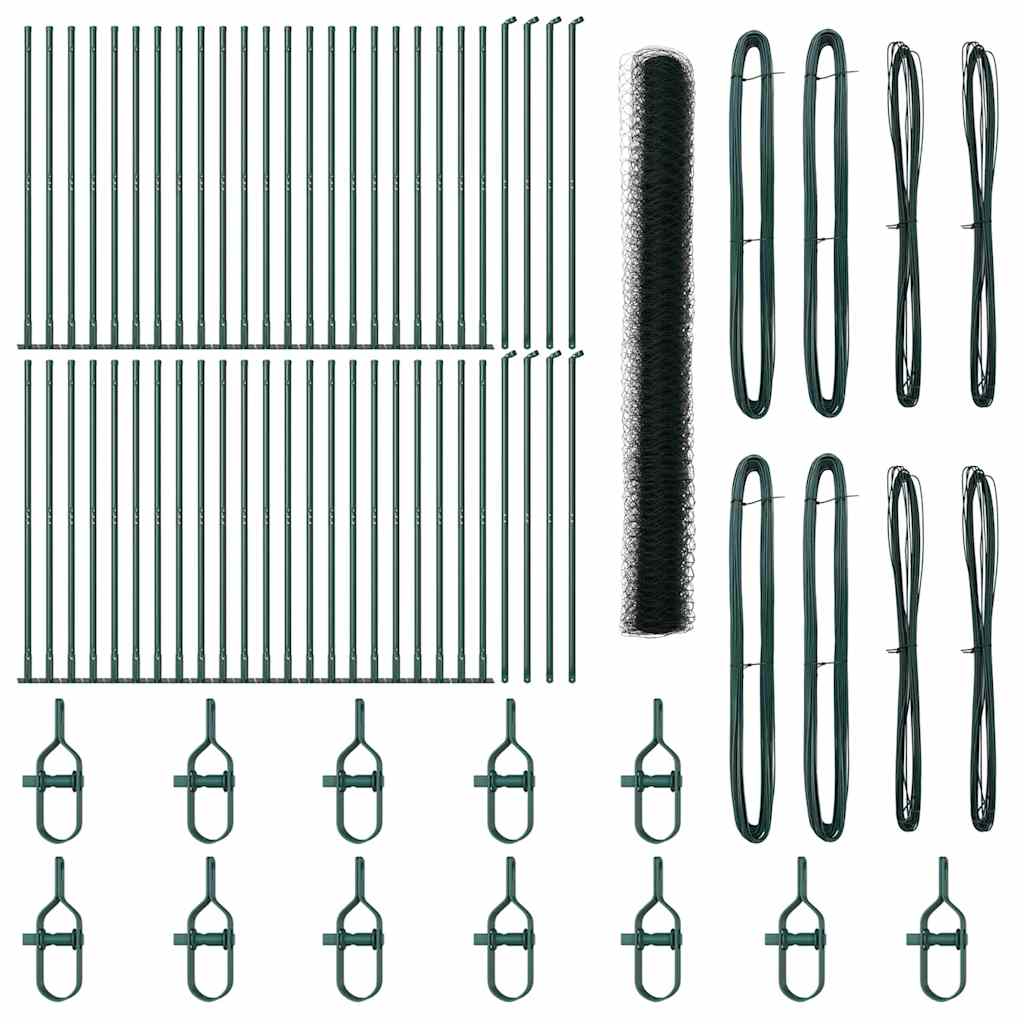 Περίφραξη Hexagon vidaXL Πράσινη 1.4x100 μ Ατσάλι