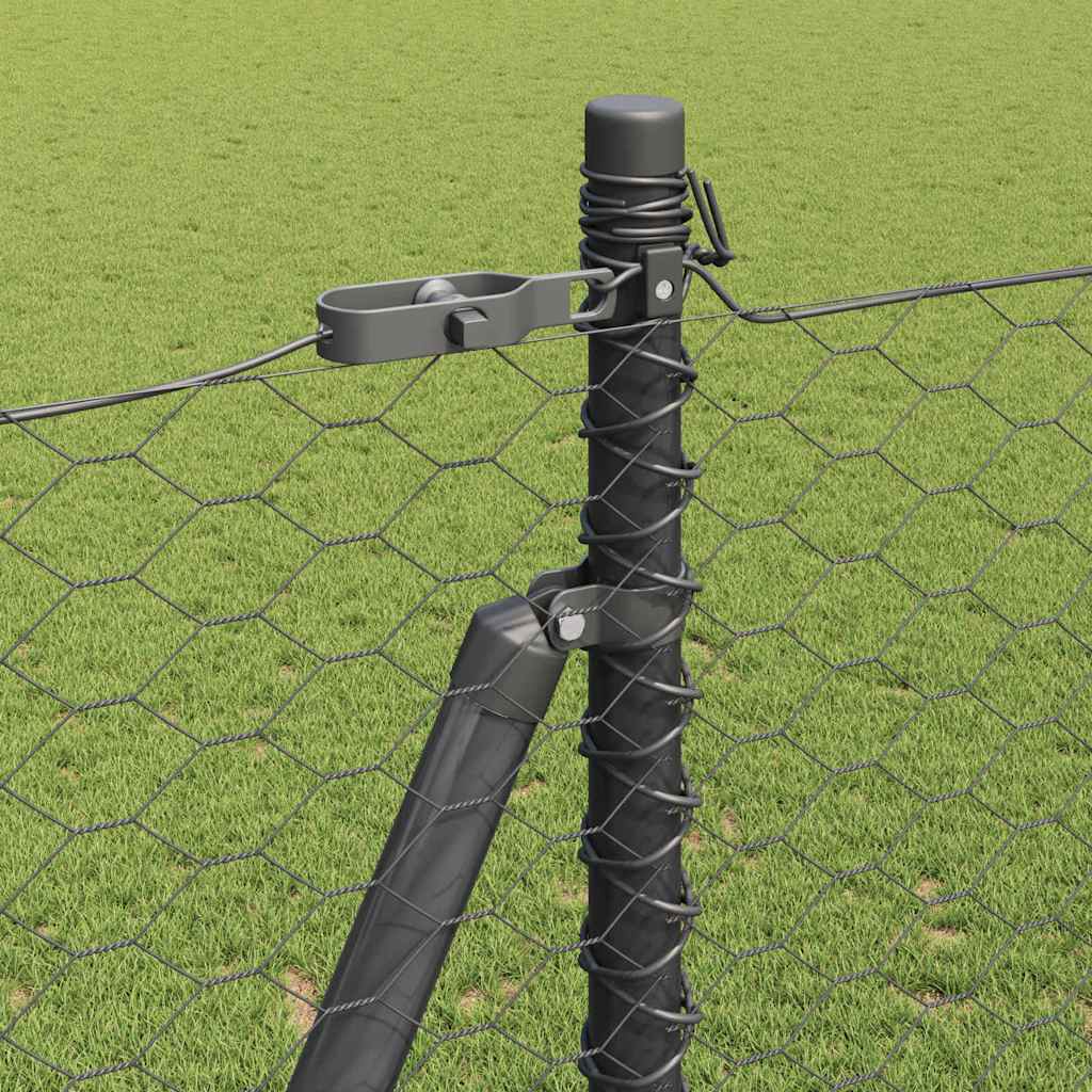 vidaXL Πολυγωνικός Φράχτης Γκρι 1,5x10 μ Χάλυβα