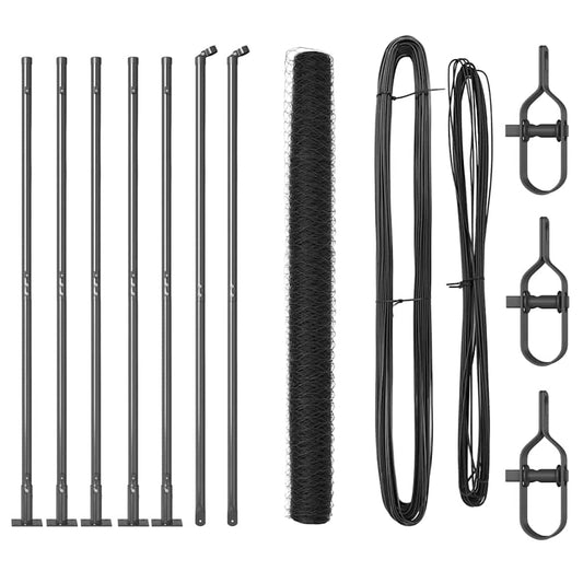 vidaXL Ορθογώνιος Φράκτης Γκρι 1.5x10 μ Σίδερο