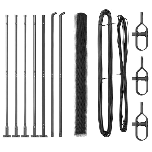 Φράκτης ζωήXL Έξιγωνο Γκρι 1.6x10 μ Χάλυβας