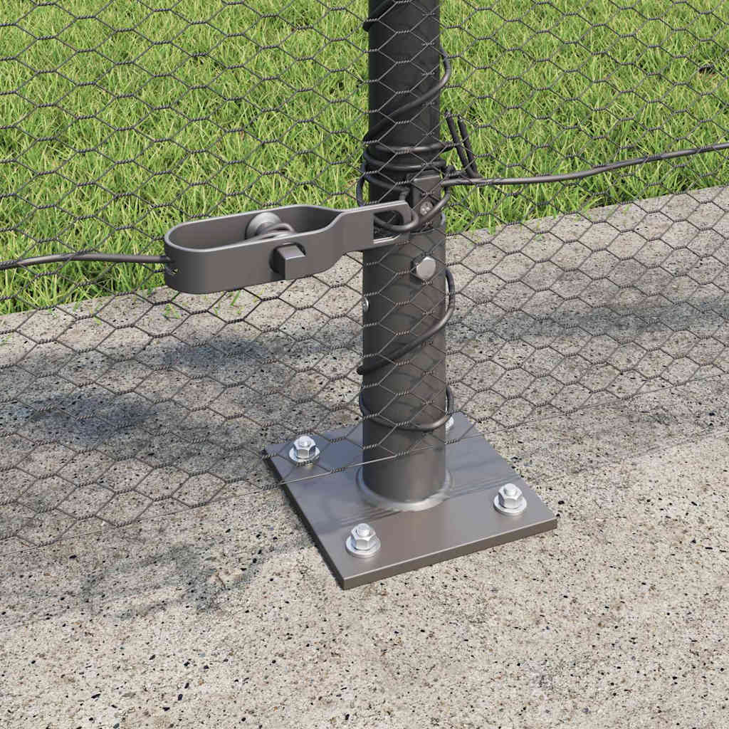 vidaXL Σετ Περιφράξεων Σετ 2 Γκρι Χάλυβας 25 x 1 μ Ανθεκτικό