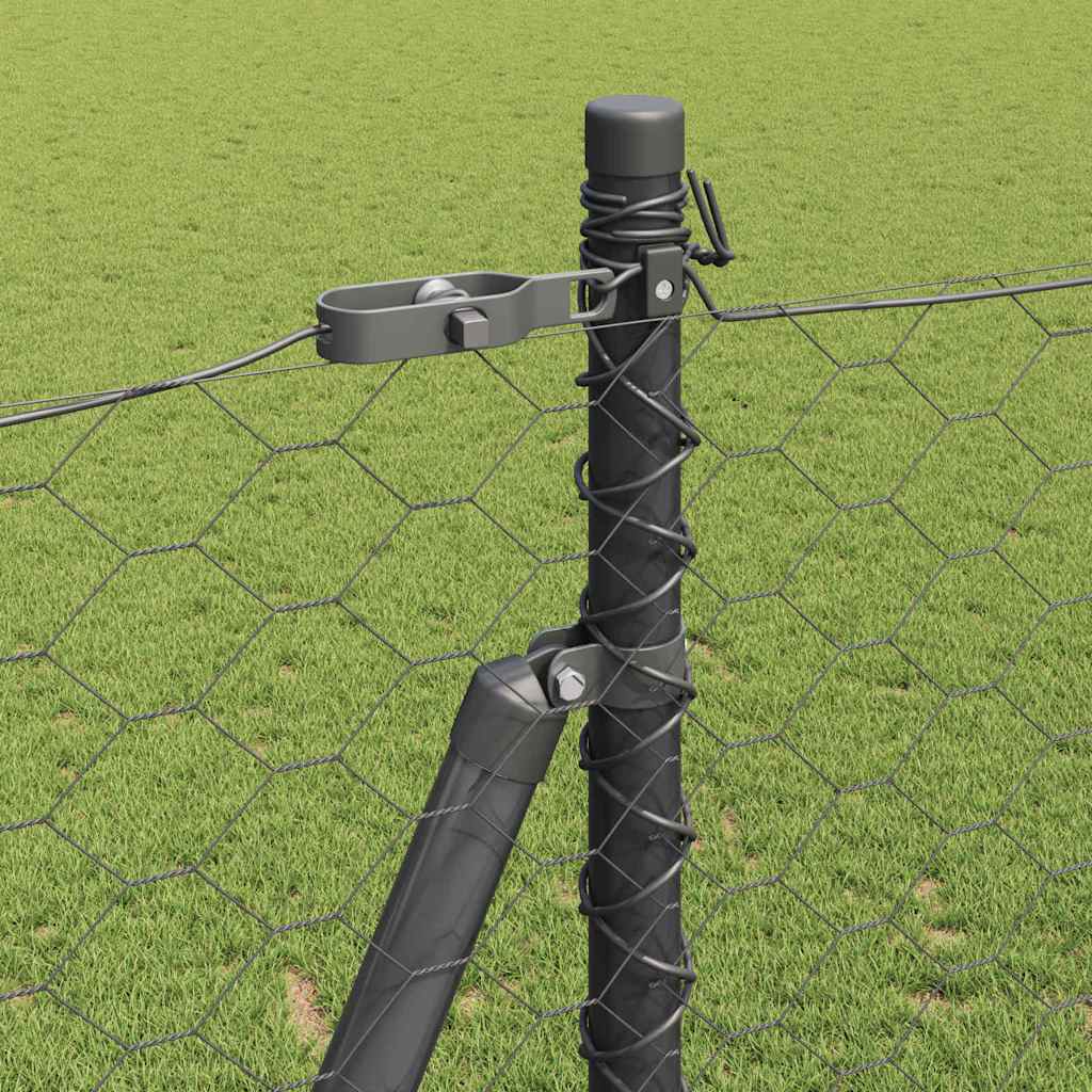 vidaXL Σετ Φencing 2 Τεμάχια Γκρι Ατσάλι 25 x 1.5 m Ανθεκτικό