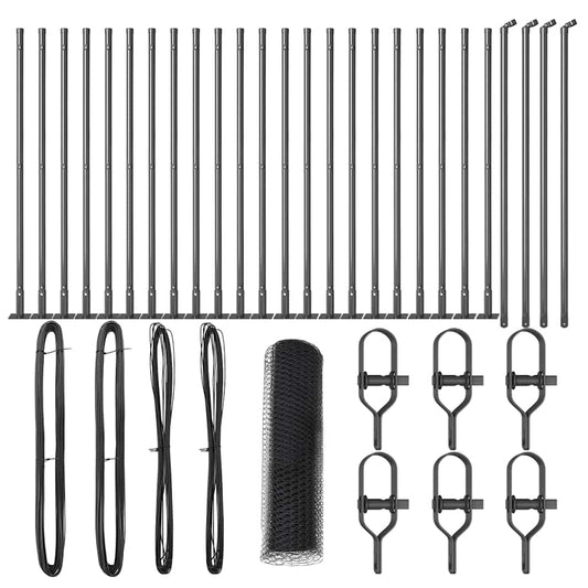 vidaXL Εξαγωνικός Φράχτης Γκρι 0.4x50 μ Χάλυβας