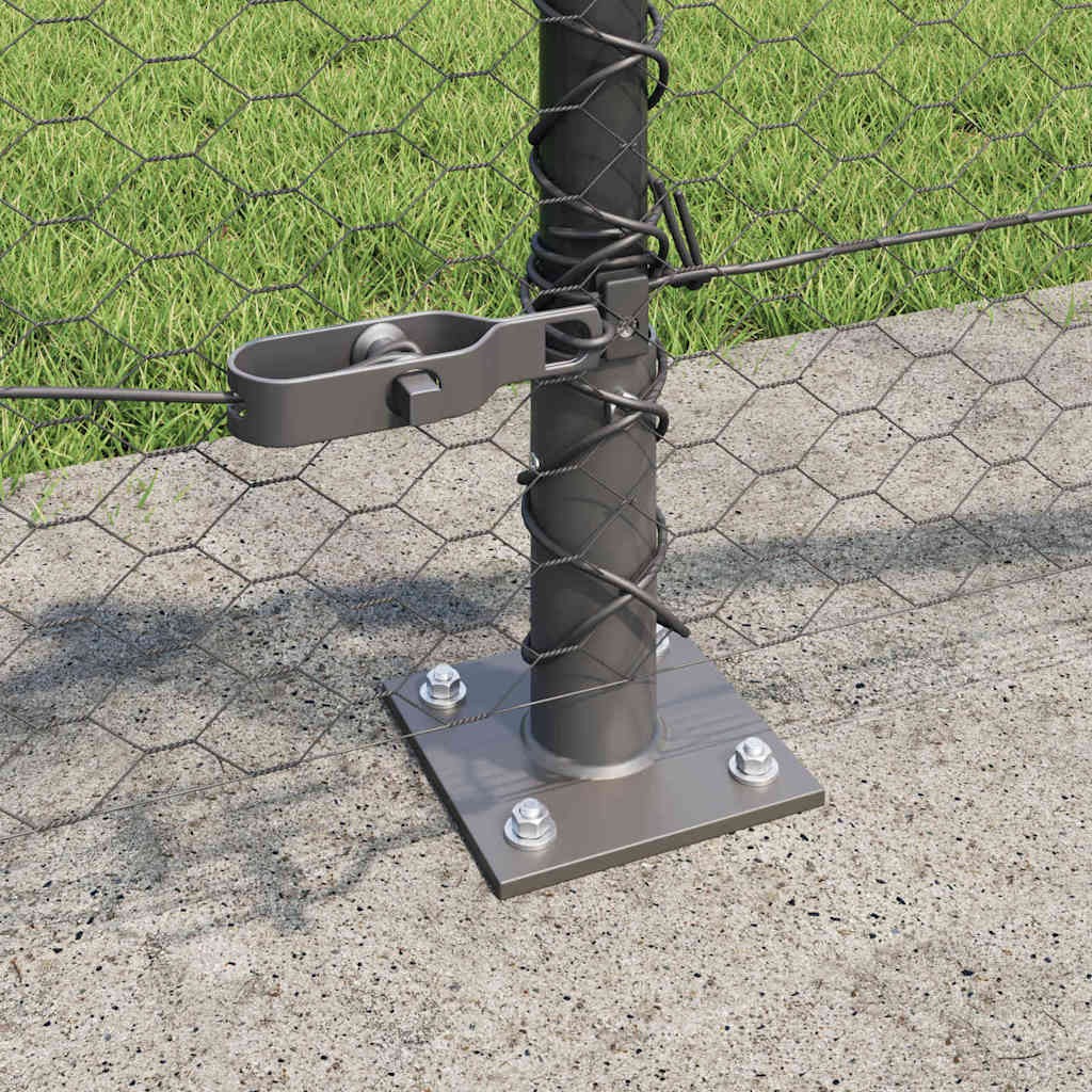 vidaXL Εξαγωνικός Φράκτης Γκρι 0.5x50 μ Ατσάλι