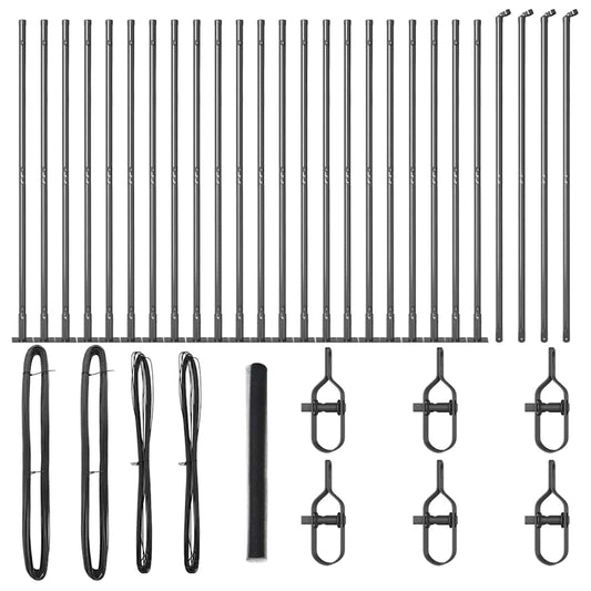 vidaXL Κυκλικός Φράχτης Γκρι 1,6x50 μ Χάλυβας
