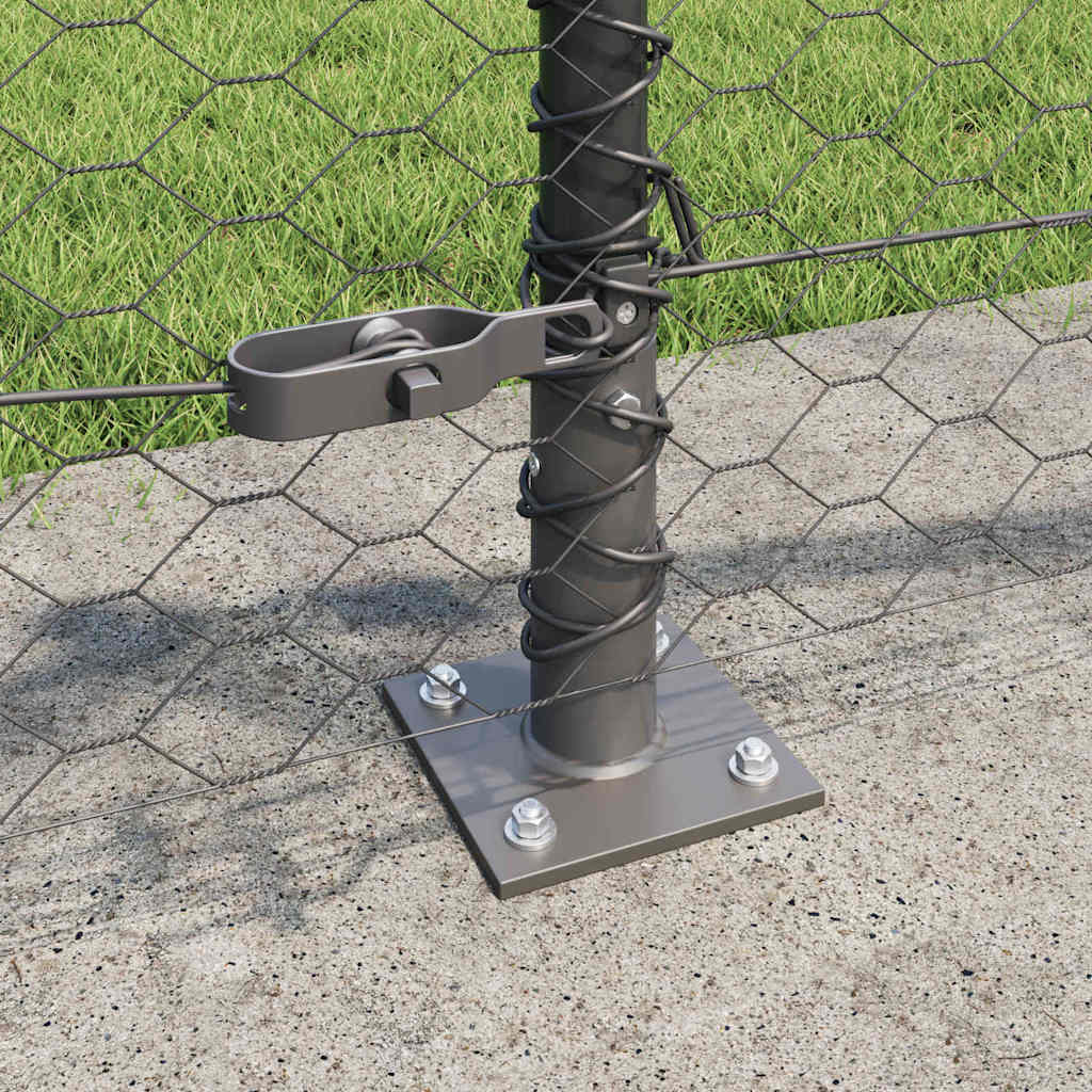 vidaXL Πολυγωνικός Φράχτης Γκρι 0.4x100 m Σχέδιο Σιδηροκατασκευής