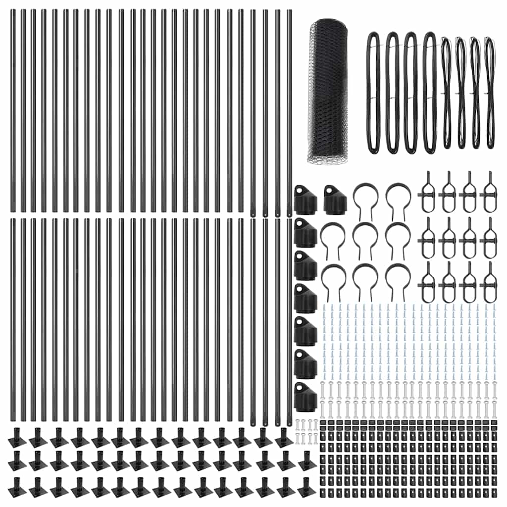 Φράκτης Hexagon vidaXL Γκρι 1x100 μ Χάλυβας