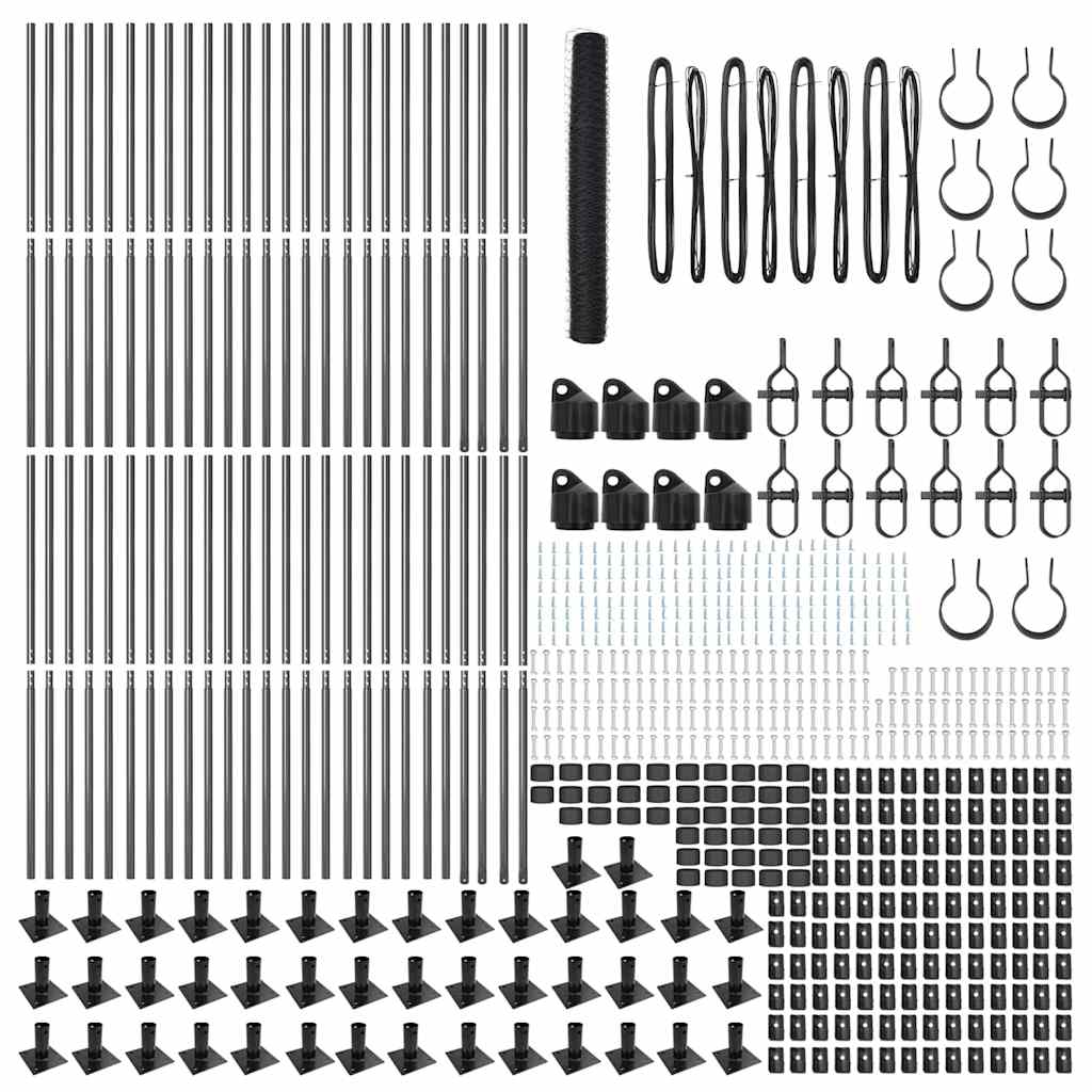 Φράκτης vidaXL Εξακάθου Γκρι 1.2x100 μ Ατσάλι