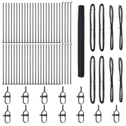 vidaXL Γκρίζος Εξαγωνικός Φράχτης 1.6 x 100 μ Χάλυβας