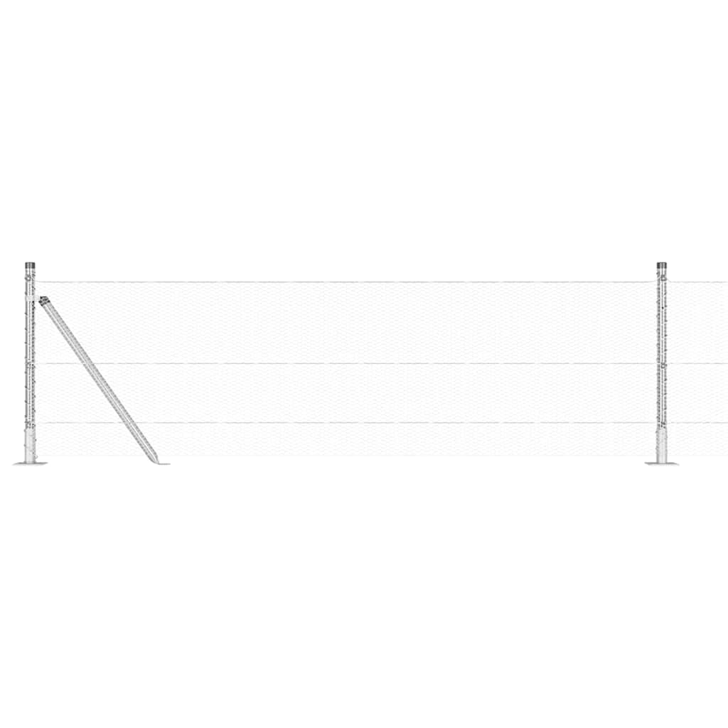 vidaXL Εξάγωνος Φράχτης 0.4x10 μ Γαλβανισμένο Ατσάλι